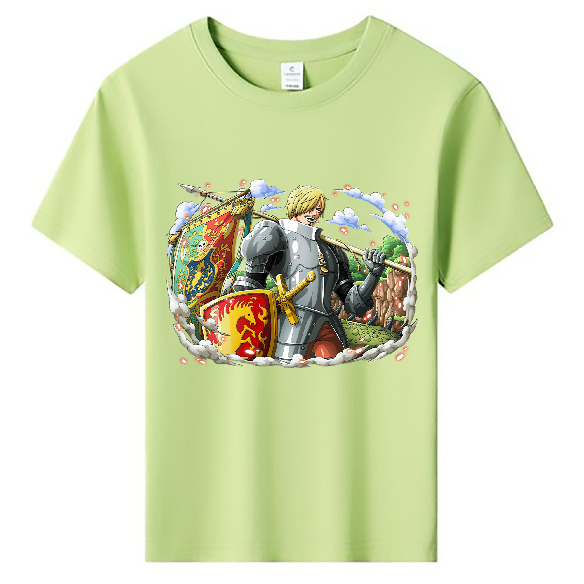 （画像用） ワンピース サンジ ONE PIECE Sanji 綿100％キッズTシャツ（フロントプリント）